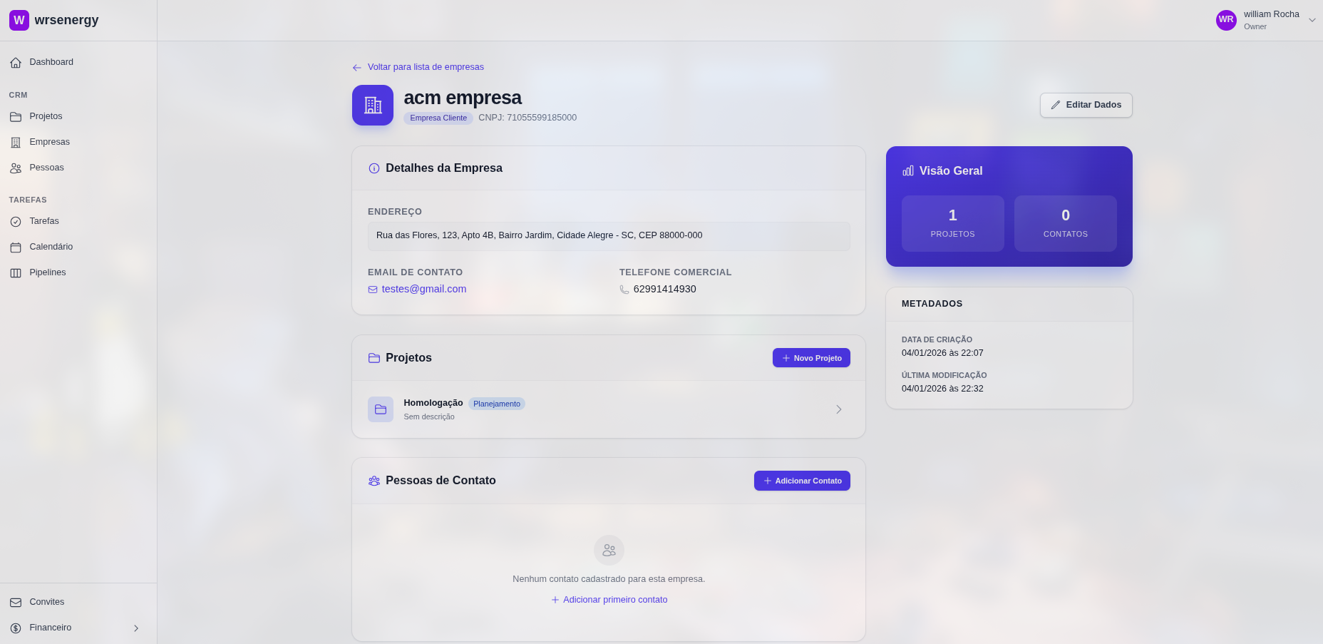 Gestão de Empresas e Projetos